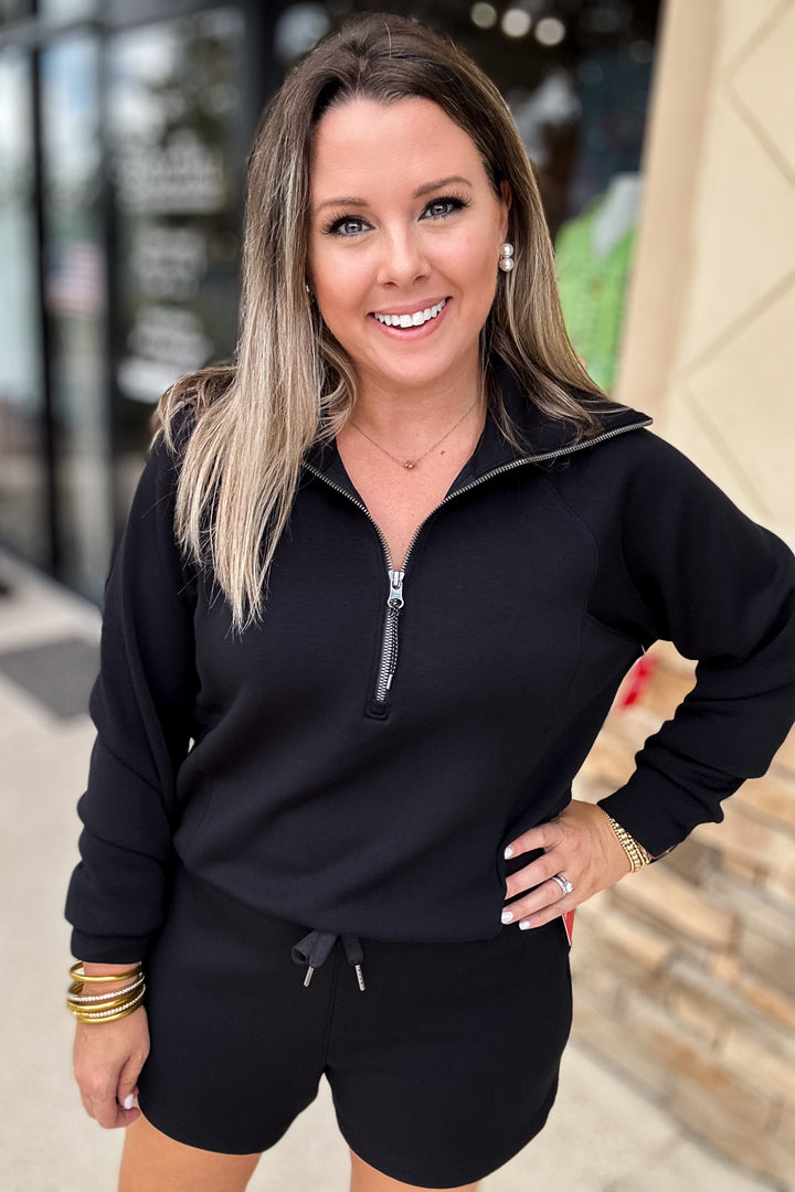 SPANX: AirEssentials Half Zip - Very Black