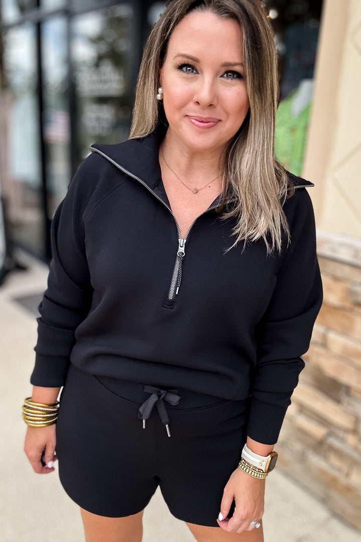 SPANX: AirEssentials Half Zip - Very Black