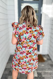 THML: Dreamy Flutter Sleeve Print Dress