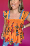 THML: Be With You Smocked Tank - Orange