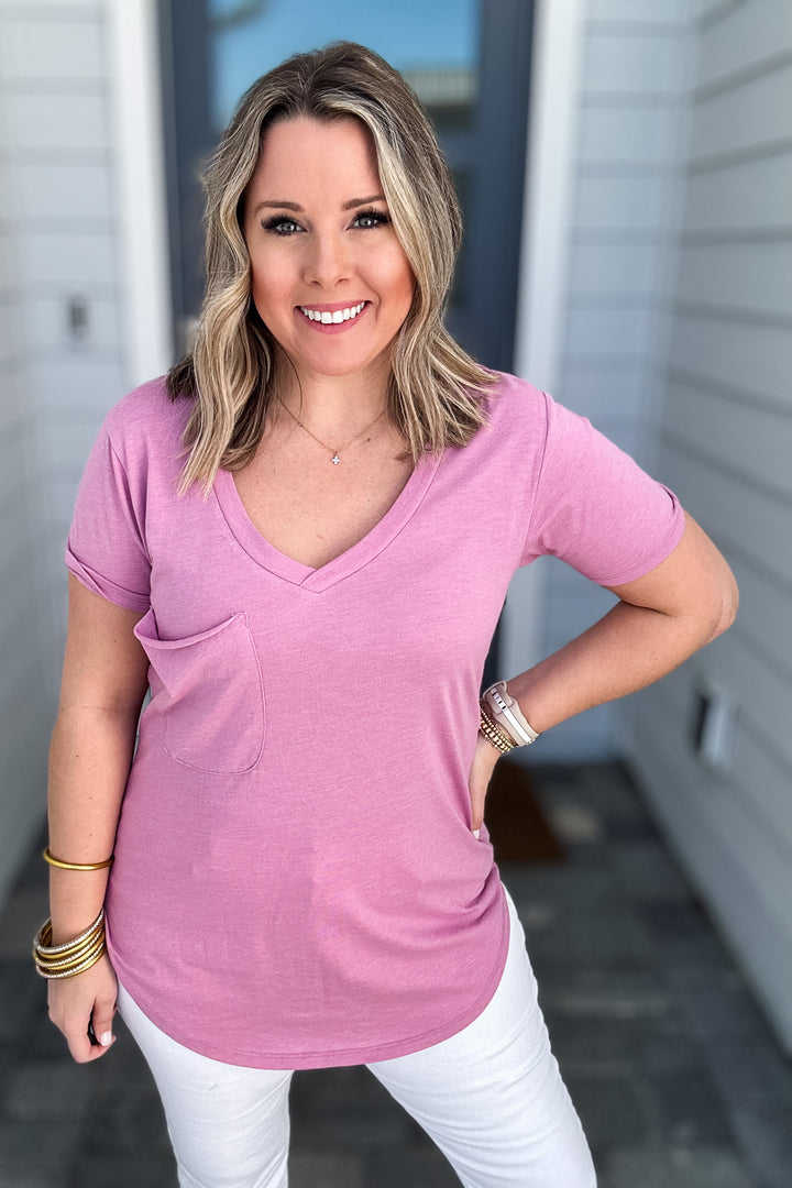 Z Supply: The Pocket Tee - Dusty Orchid