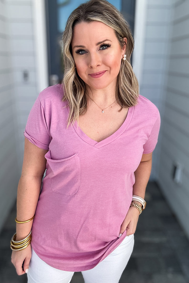 Z Supply: The Pocket Tee - Dusty Orchid