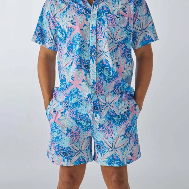 Men's Printed Tropical Swim Shorts
