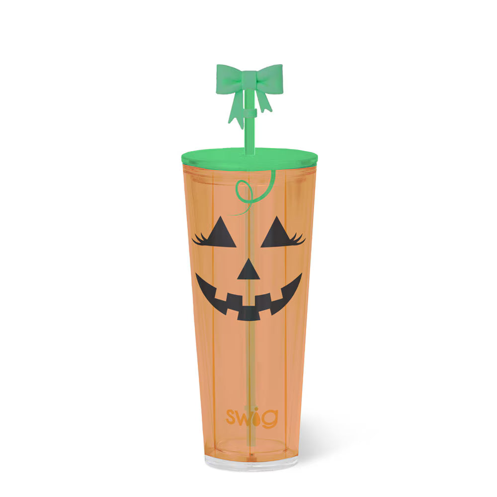 Swig: Boo Crew Pumpkin Plastic Tumbler 24oz
