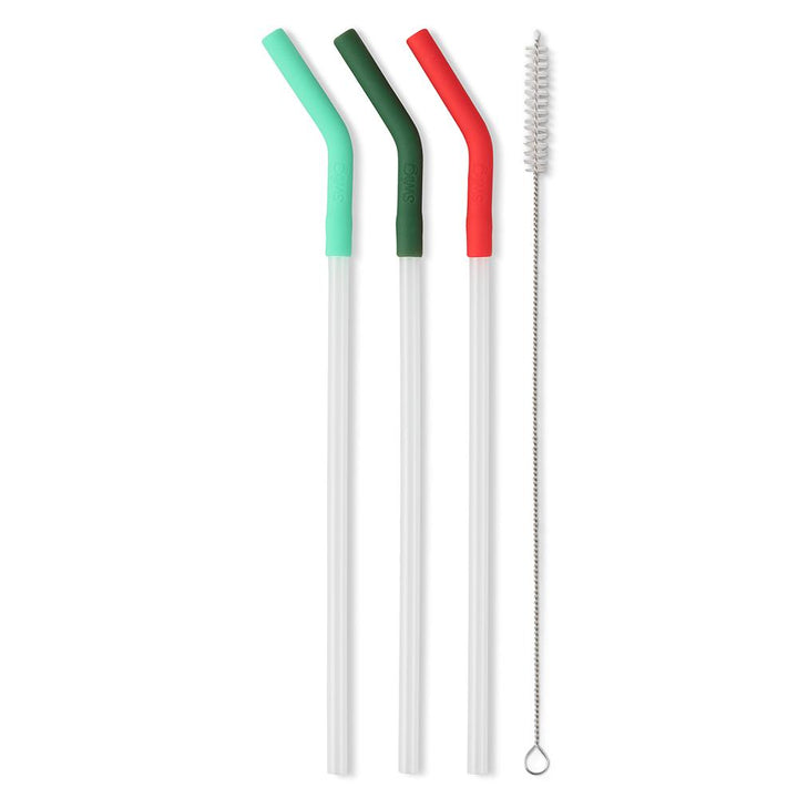 Swig: Mint/Green/Red Reusable Straw Set (Mega Mugs)