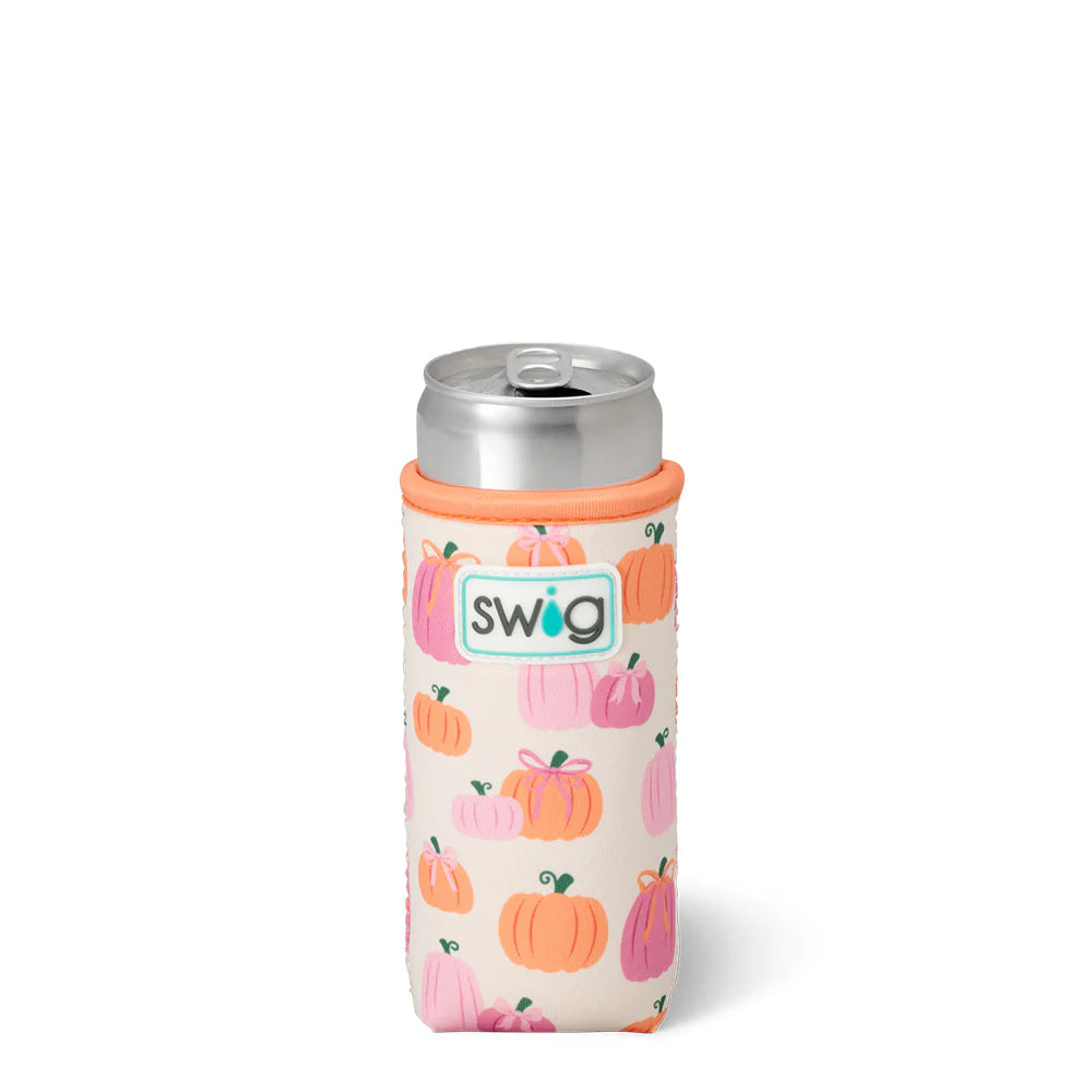 Swig: Pumpkins and Bows Slim Can Coolie