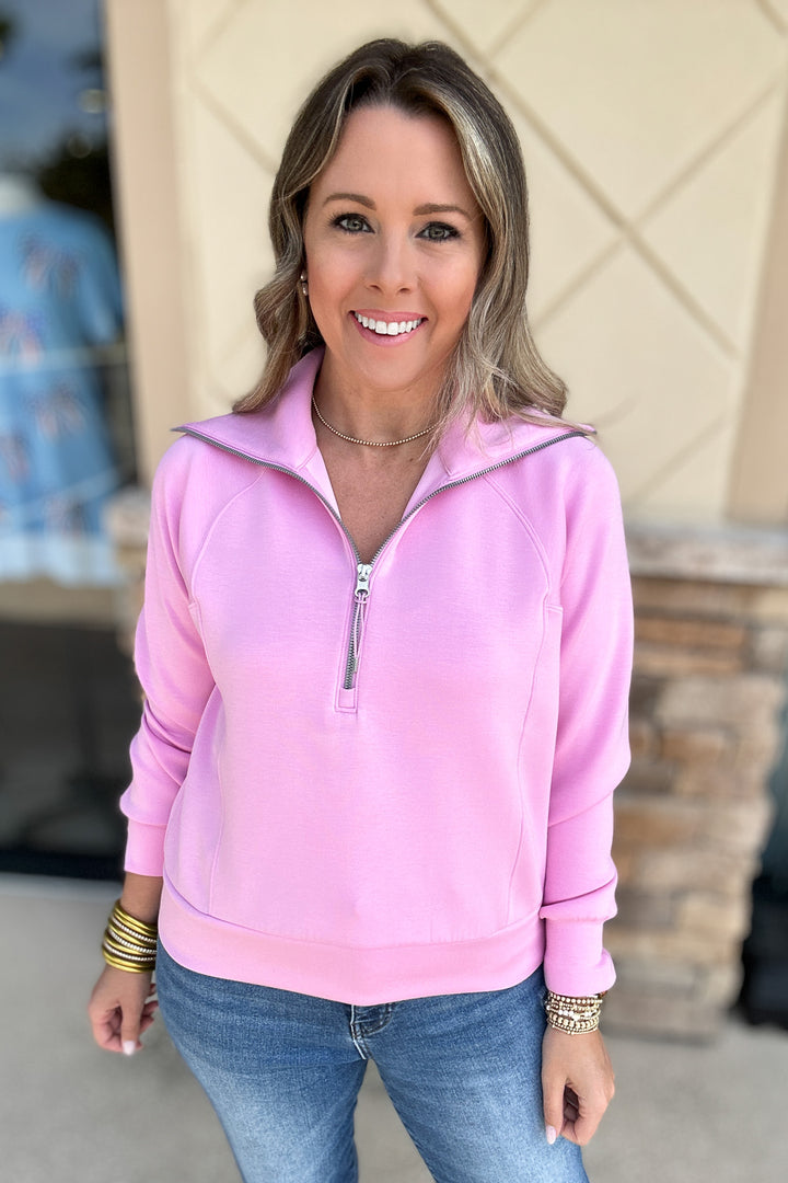 SPANX: AirEssentials Half Zip - Petunia