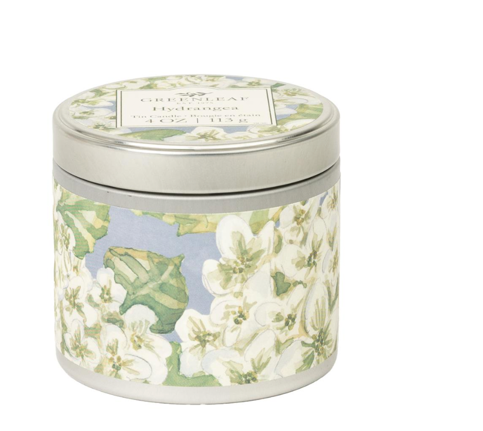 Hydrangea Tin Candle  4oz