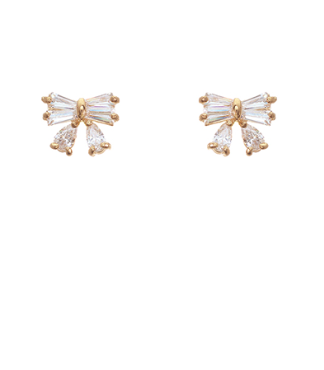 Miss Preppy Small Rhinestone Bow Stud