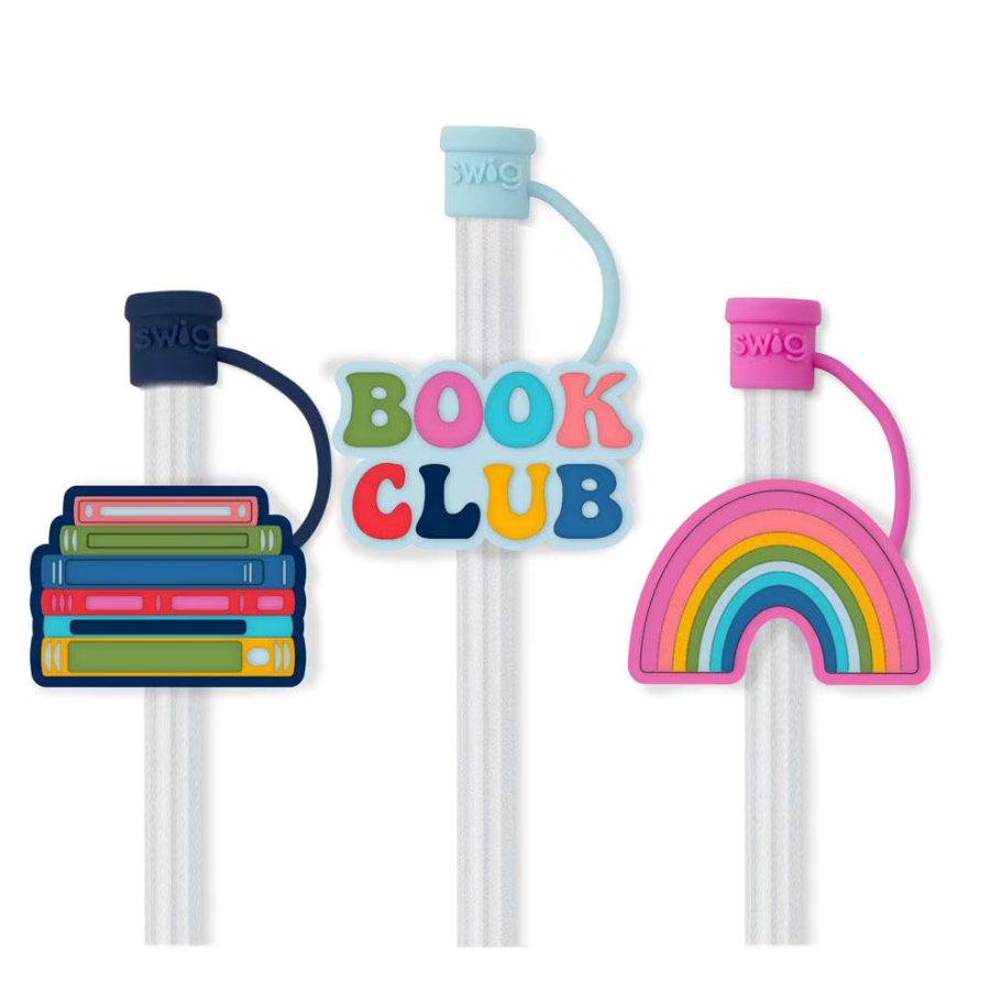 Swig: Book Club Straw Topper Set