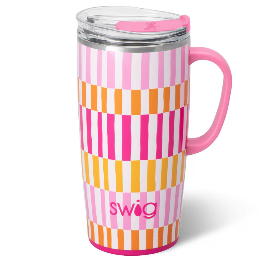 Swig: Sherbet Stripe Travel Mug 22oz