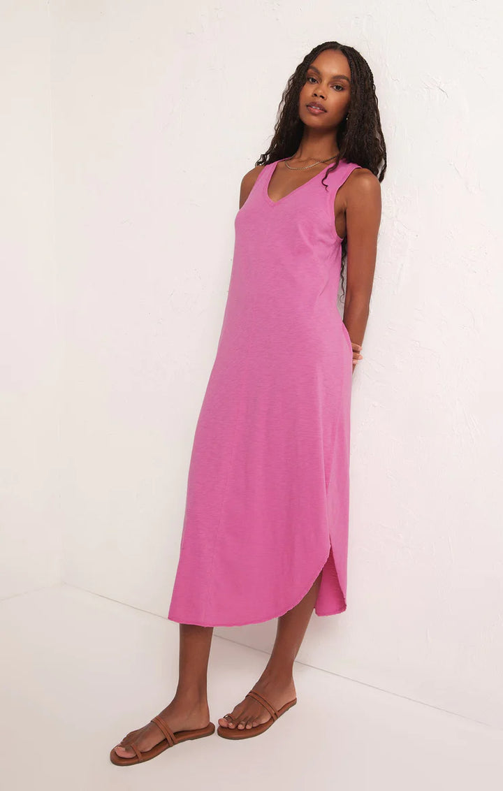 Z Supply: THE REVERIE SLUB DRESS - Heartbreaker Pink
