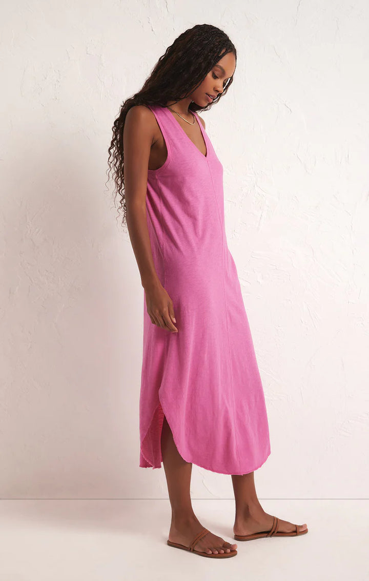 Z Supply: THE REVERIE SLUB DRESS - Heartbreaker Pink