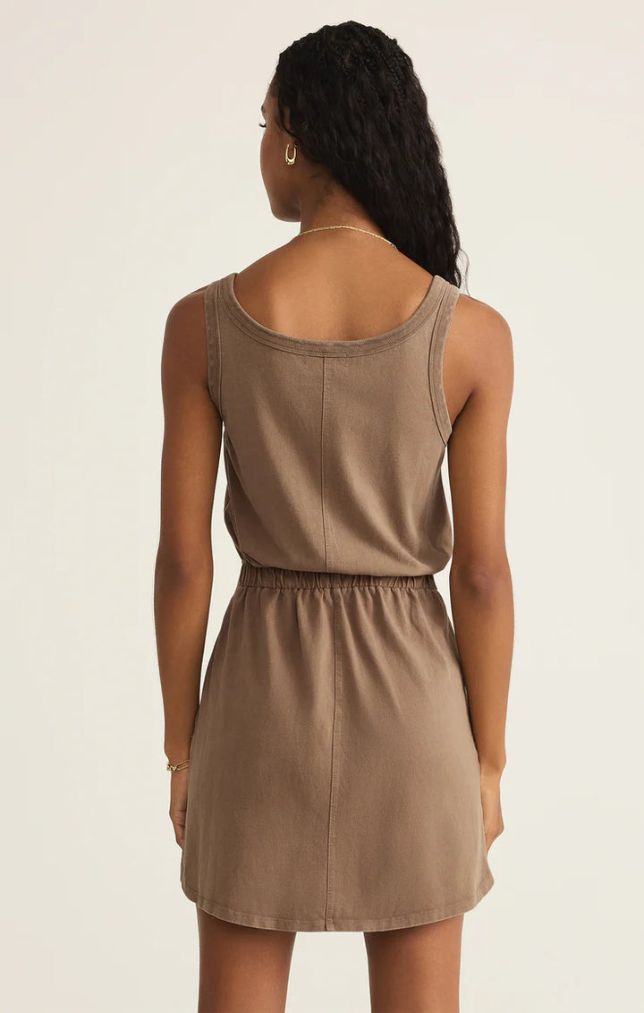 Z Supply: Keegan Mini Dress -  Iced Coffee