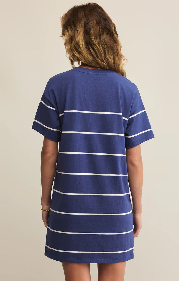 Z Supply: Sway Stripe Mini Dress - Yacht Blue