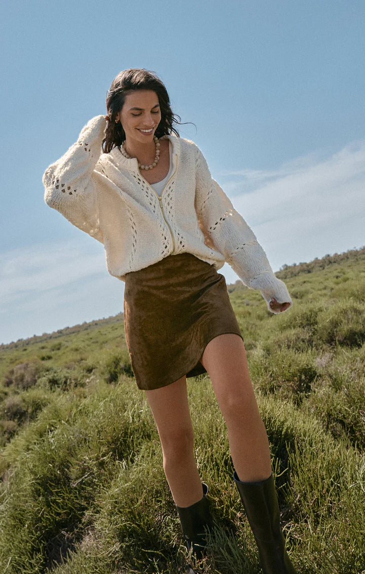 Z Supply: Ciera Vegan Suede Mini Skirt