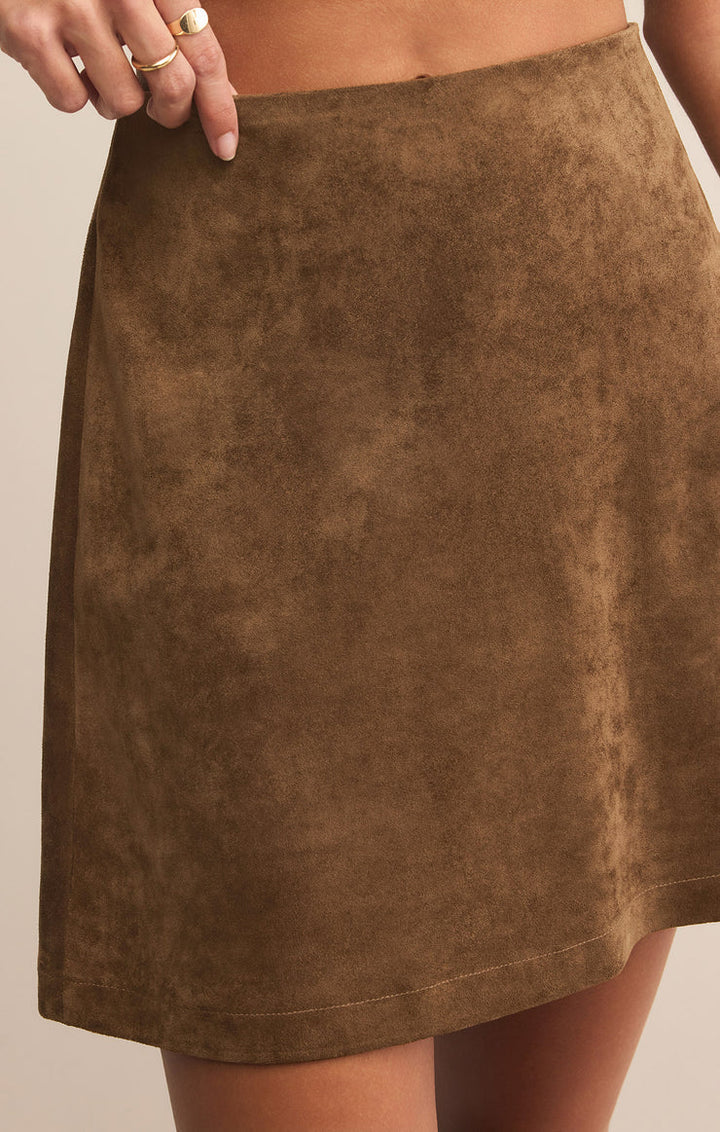 Z Supply: Ciera Vegan Suede Mini Skirt