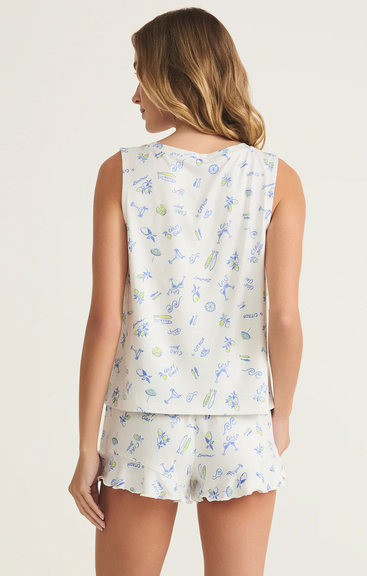 Z Supply: Bridgette Citron Tank - White