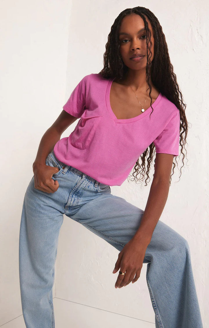 Z Supply: The Pocket Tee - Heartbreaker Pink