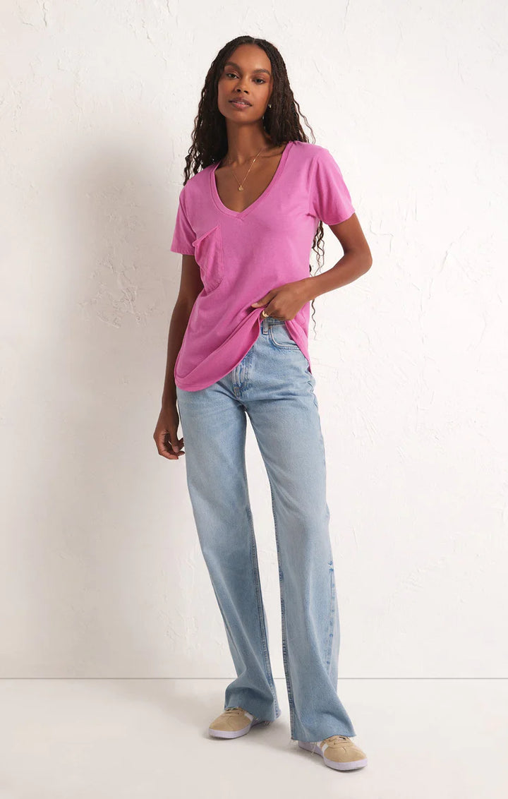 Z Supply: The Pocket Tee - Heartbreaker Pink