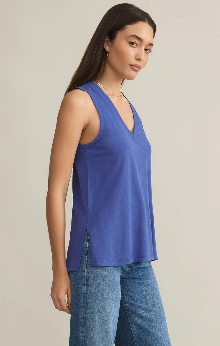 Z Supply: Californian V-Neck Tank - Riviera