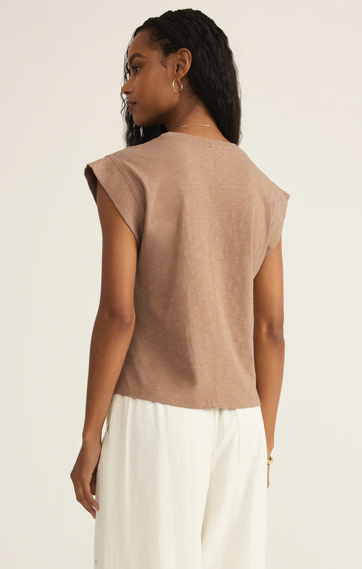 Z Supply: Camino Slub Tee -   Iced Coffee
