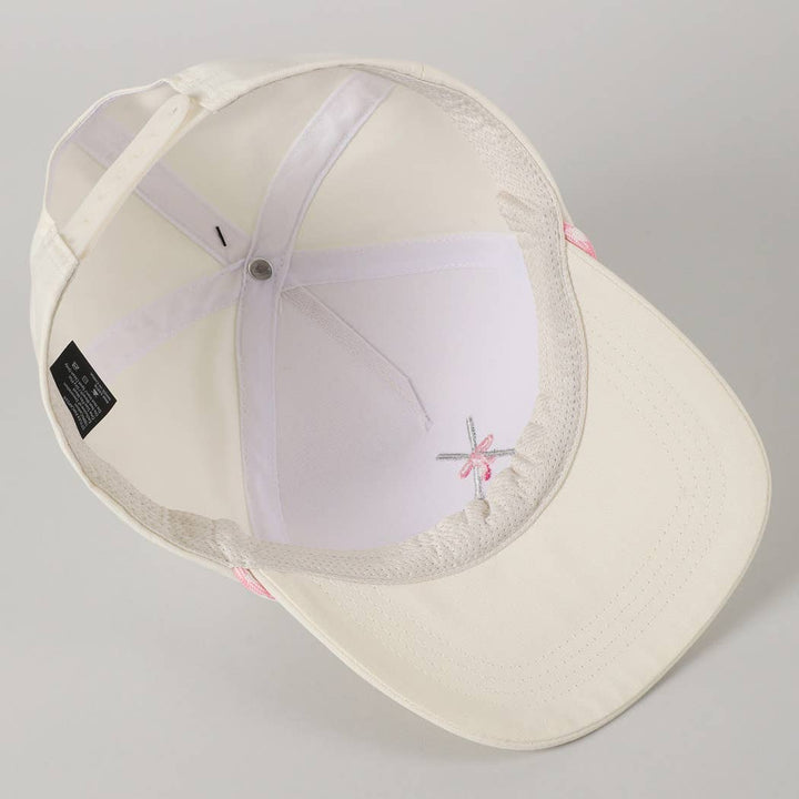 Golf Clubs with Ribbon Embroidered Trucker Hat: Pink