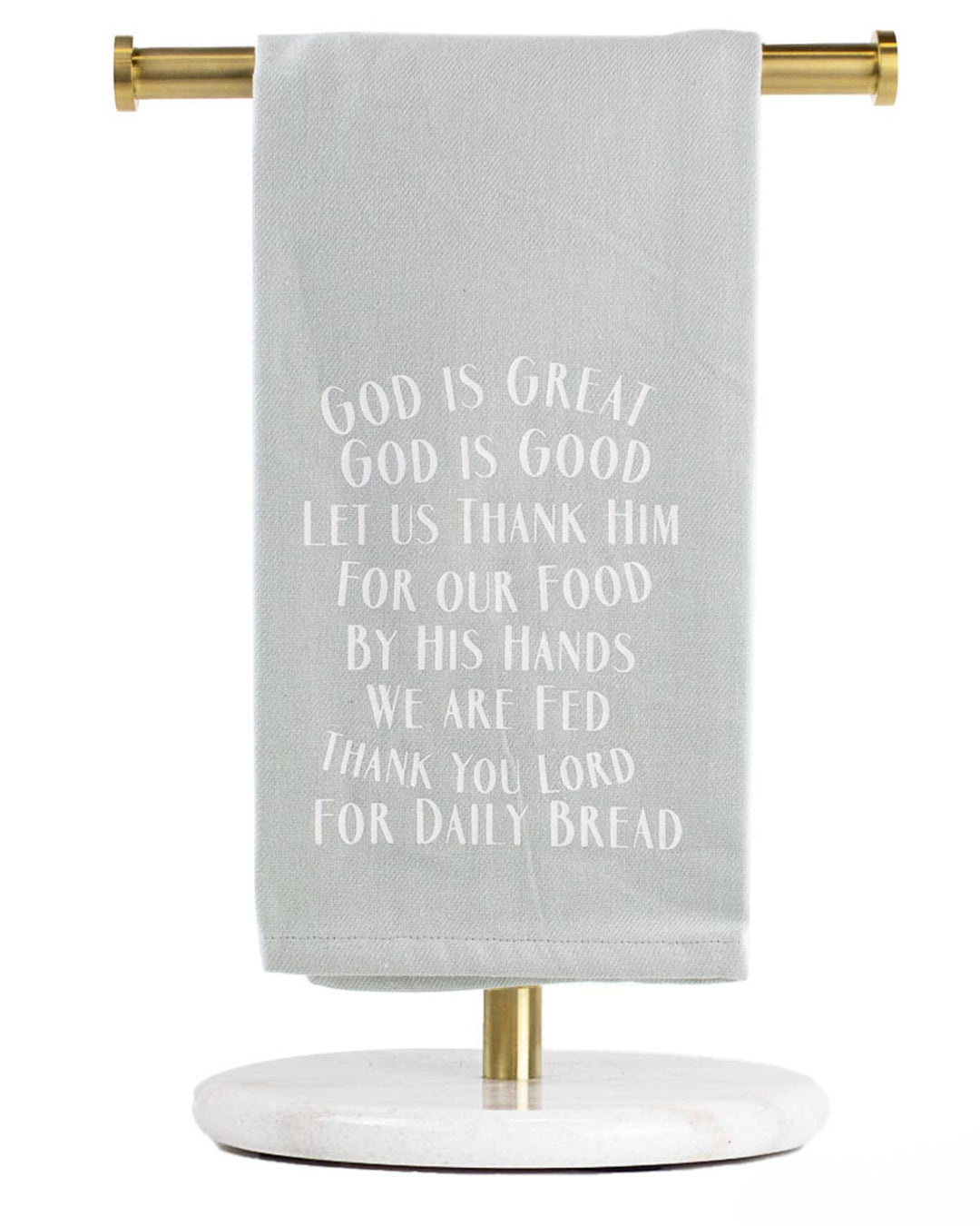 God Is Great Hand Towel   Ice/White   20x28