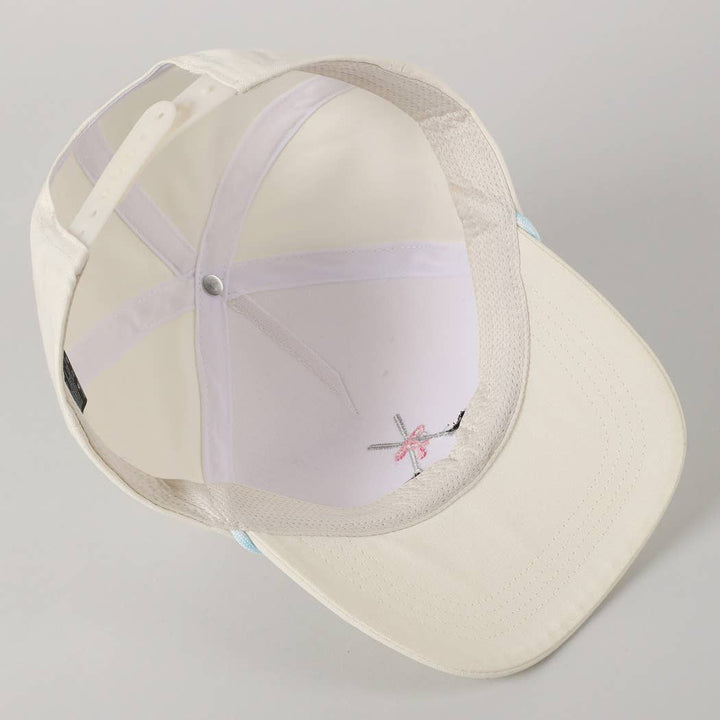 Golf Clubs with Ribbon Embroidered Trucker Hat: Pink