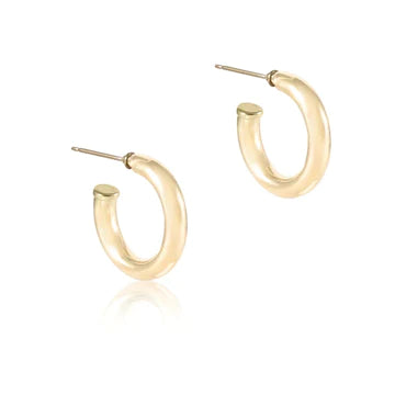 enewton: Round Gold 1" Post Hoop - 4mm - Smooth