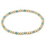 enewton: Gemstone Gold Sincerity Pattern 3mm Bead Bracelet - Amazonite