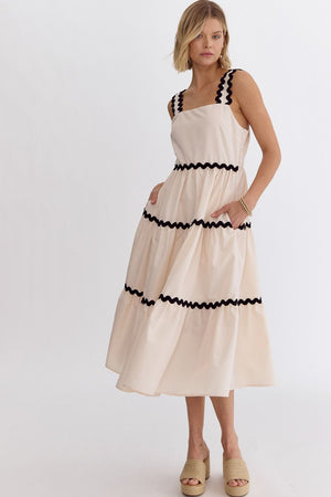 Classic And Charming Maxi Dress - Cream