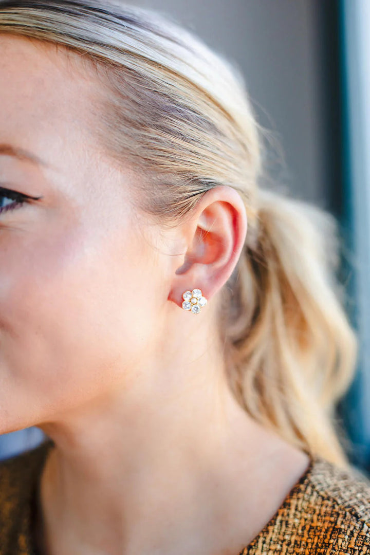 La Fleur - Rhinestone Cluster Stud - Amy Littleson Collection -