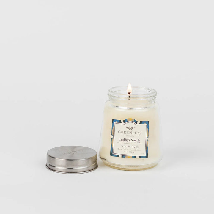 Indigo Suede Petite Candle