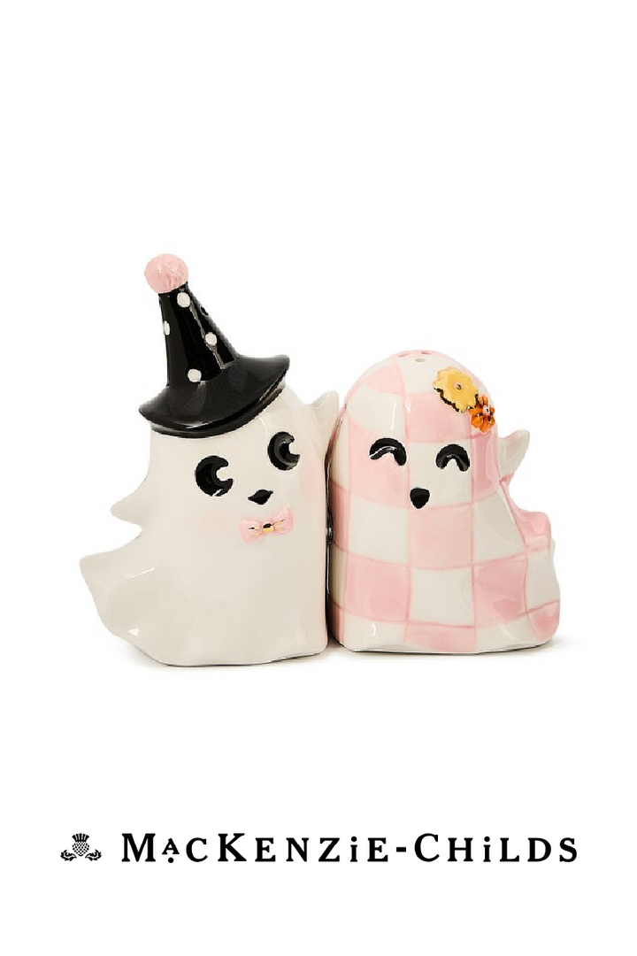 MacKenzie Childs: Hocus Pocus Ghost Salt & Pepper Set