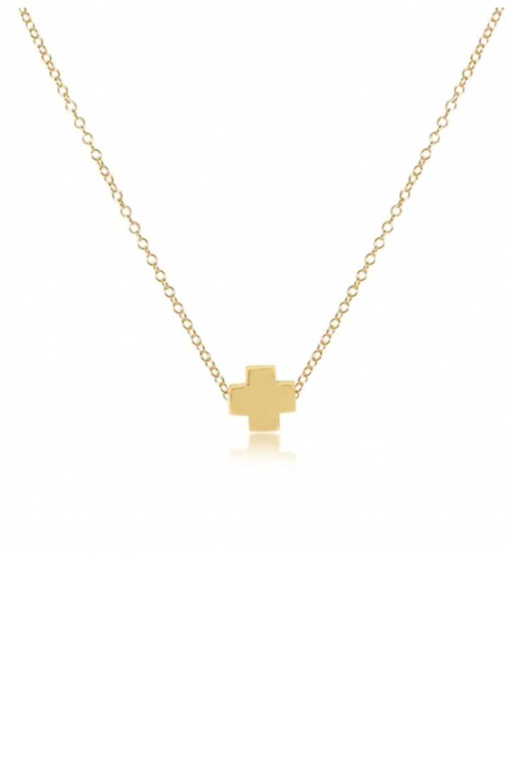 enewton: 16" Necklace Gold - Signature Cross Gold