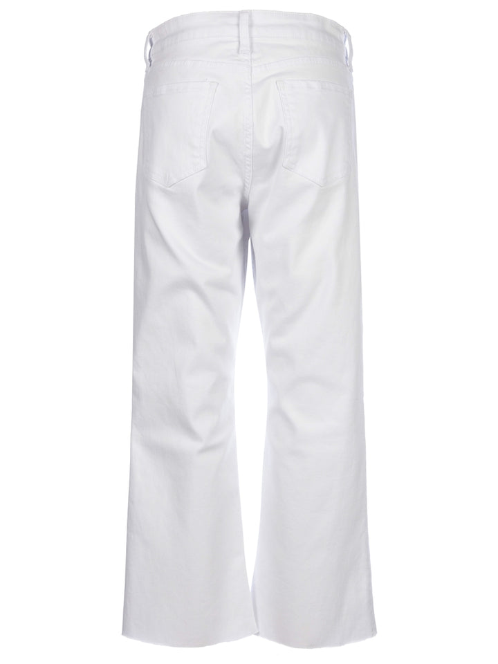 KUT: KELSEY HIGH RISE FLARE WITH RAW HEM - Optic White