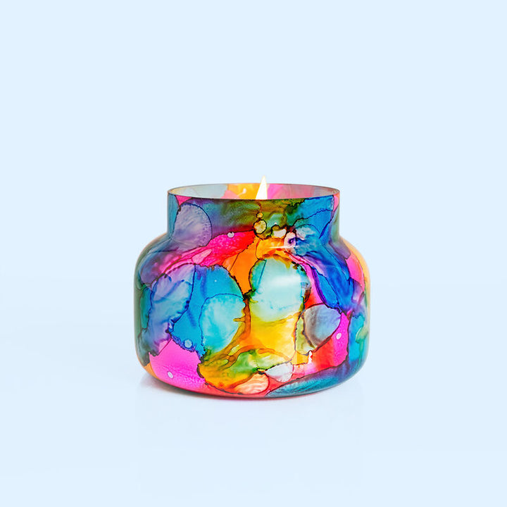 Volcano Rainbow Watercolor Signature Jar, 19 oz - B Social Boutique