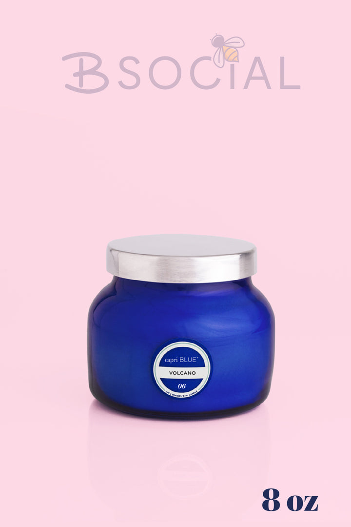 Volcano Blue Petite Jar, 8 oz