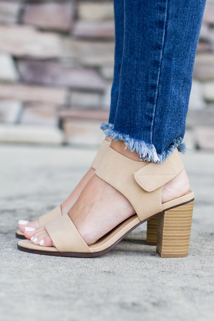 All Year Open Toe Heel - Nude - B Social Boutique