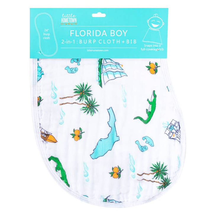 Florida Baby (Boy)  Burp/Bib Combo