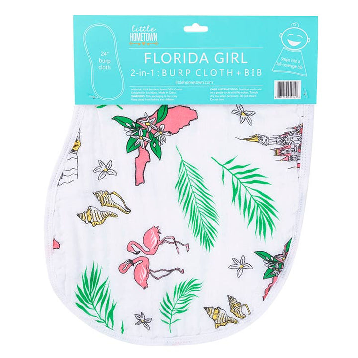 Florida Baby (girl) Burp/Bib Combo
