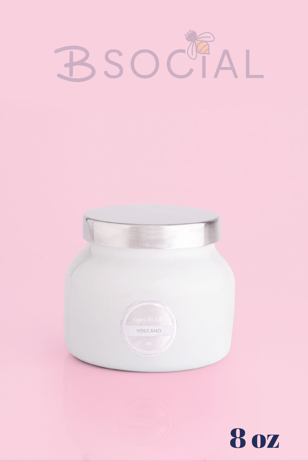 Volcano White Petite Jar, 8 oz