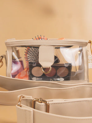 Simply Southern: Clear Clutch Crossbody - Cream