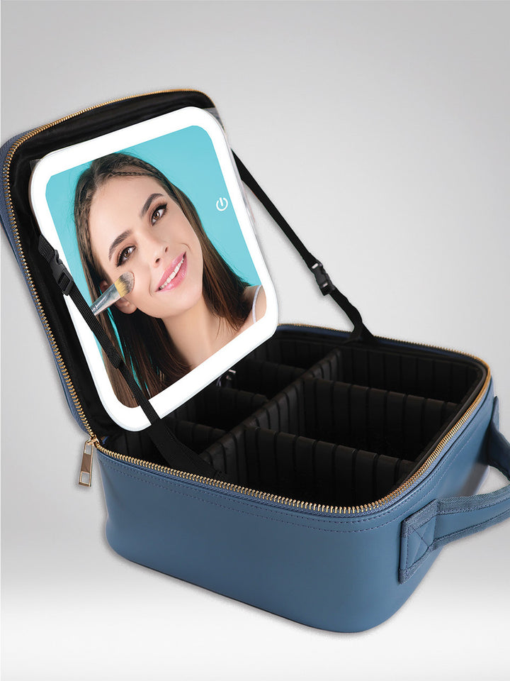 The Willow Travel Makeup Case: Azur
