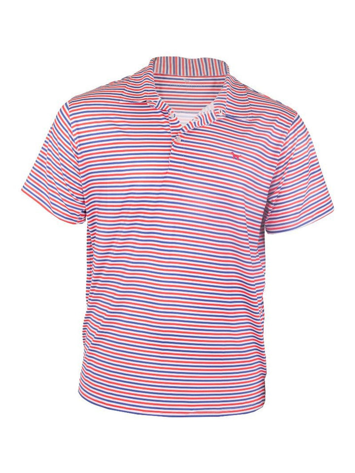 Simply Southern: Mens Polo - Red Striped