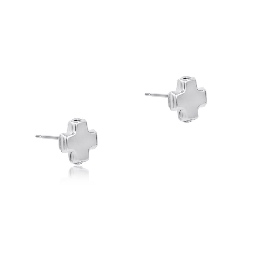 enewton: Signature Cross Sterling Stud - Silver - B Social Boutique