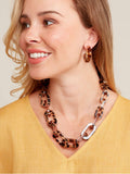 Resin Leopard Link Collar Necklace