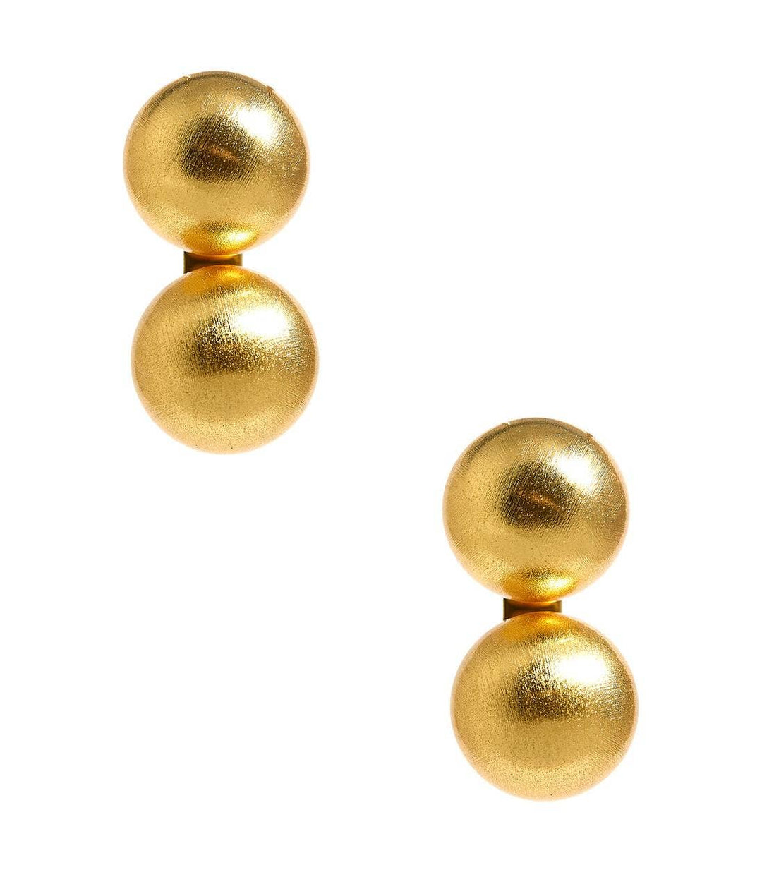 Belle Stud Brushed Gold -  18k Gold Plated