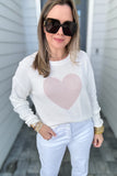 Z Supply: Sienna Heart Sweater- White